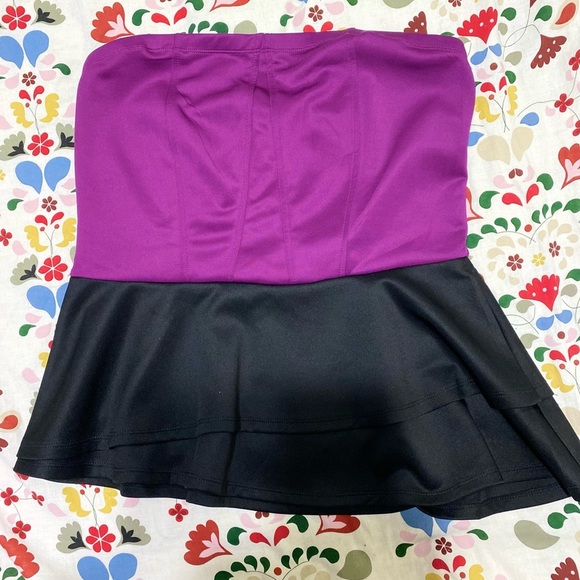 MXM Purple and Black Women's bando top - Picture 1 of 6